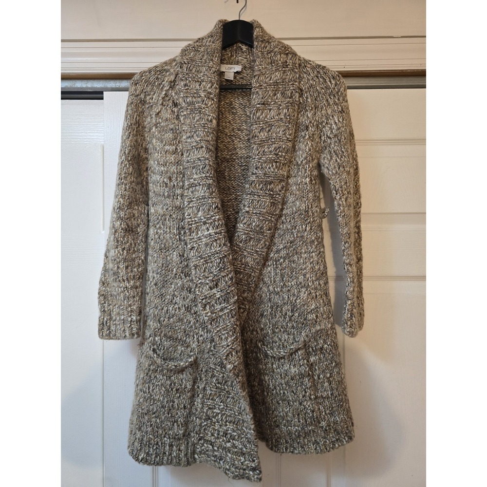 Loft  Cardigan  collar ‎ SZ Small Classic W/Belt Loops , 49% Wool